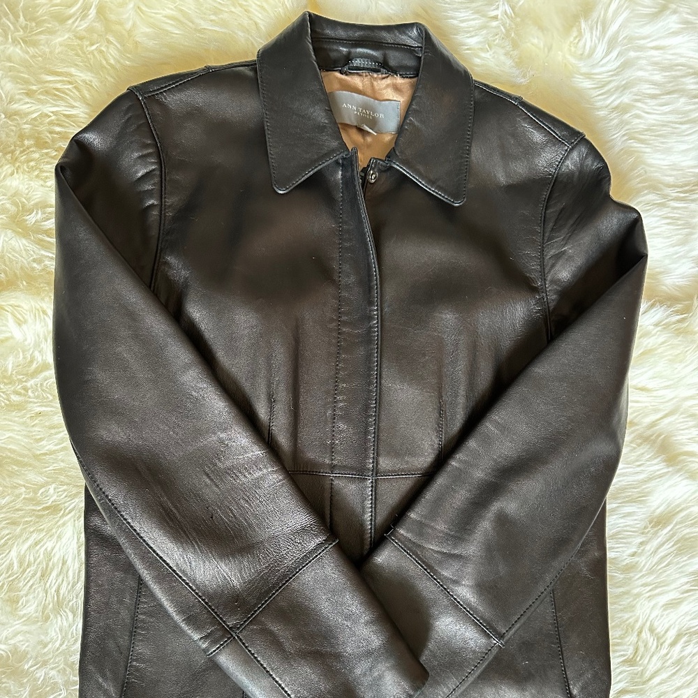 Leather Jacket Size Medium Petite